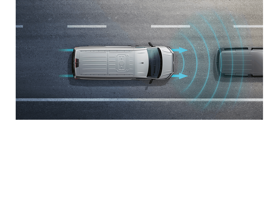 Front Assist 車前碰撞預警系統(含AEB 及行人偵測)＊1＊2
          Front Assist 車前碰撞預警系統，結合行人偵測功能，包含AEB自動輔助緊急煞車功能。當前方輔助雷達感測器偵測未在安全距離內的前方車輛，其距離過近且危險狀況即將發生時，系統將會施以警示聲和燈號，對駕駛進行警告並在必要時進行煞車的輔助，可偵測騎士與行人，大大提高市區中行車安全。(199全車型標配)